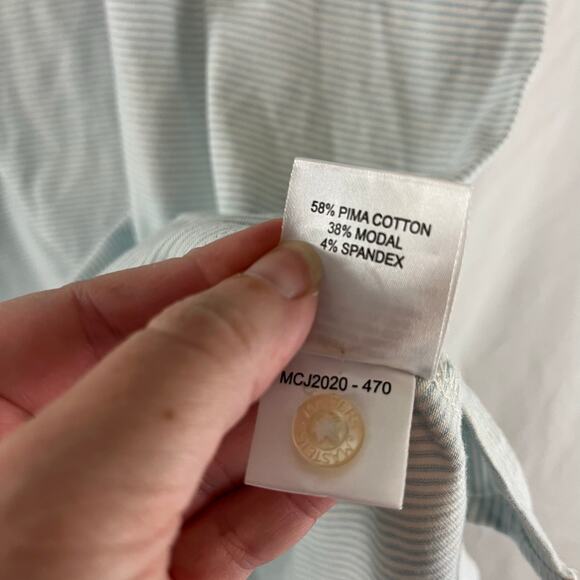 Augusta National Masters Classic Polo - Blue & White Striped - XL Pima Cotton - Picture 4 of 6